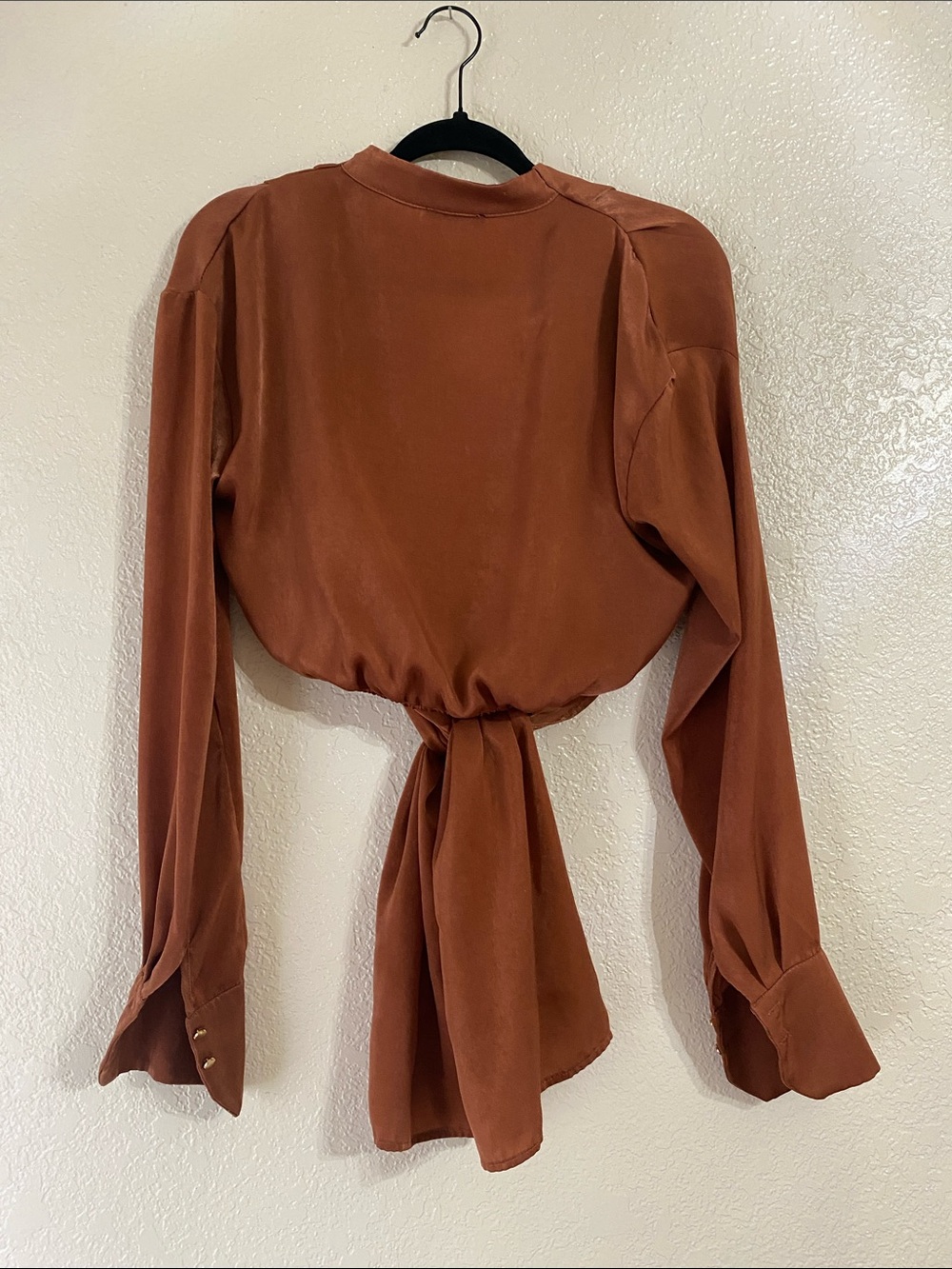 Rust Wrap-Front Top - Picture 5 of 6